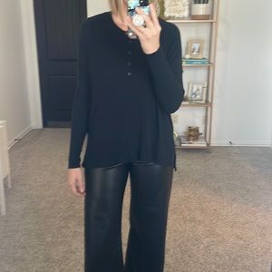 Aerie black Henley - size medium